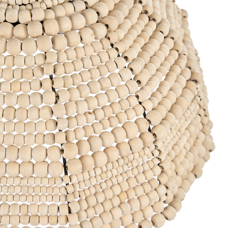 Bazar Bizar De Wooden Bead Dome Hanglamp - Natuurlijk