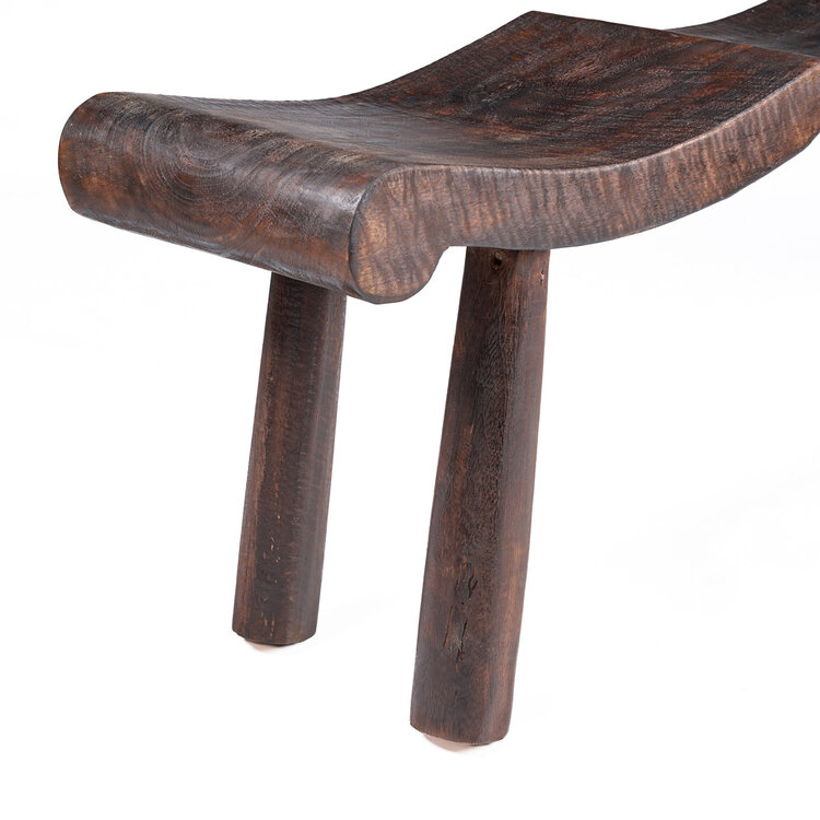 Bazar Bizar The Lombok Wave Bench - Dark Walnut - M