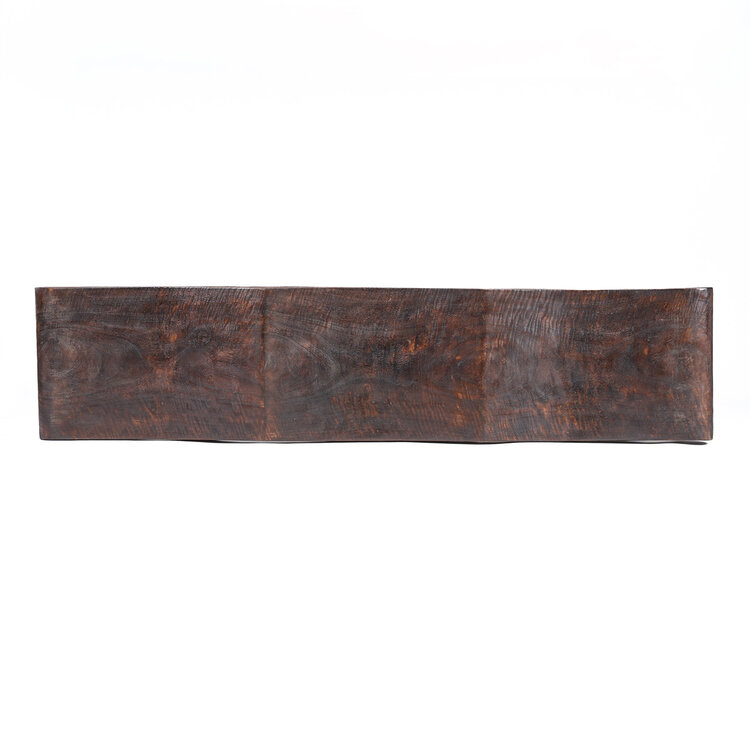 Bazar Bizar The Lombok Wave Bench - Dark Walnut - M