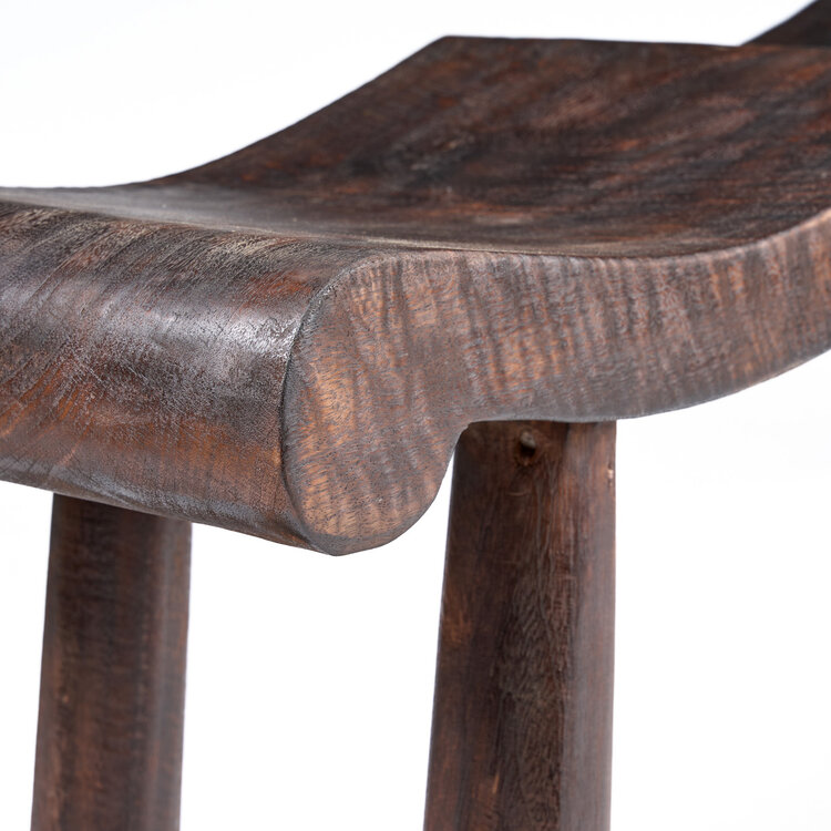 Bazar Bizar The Lombok Wave Bench - Dark Walnut - M