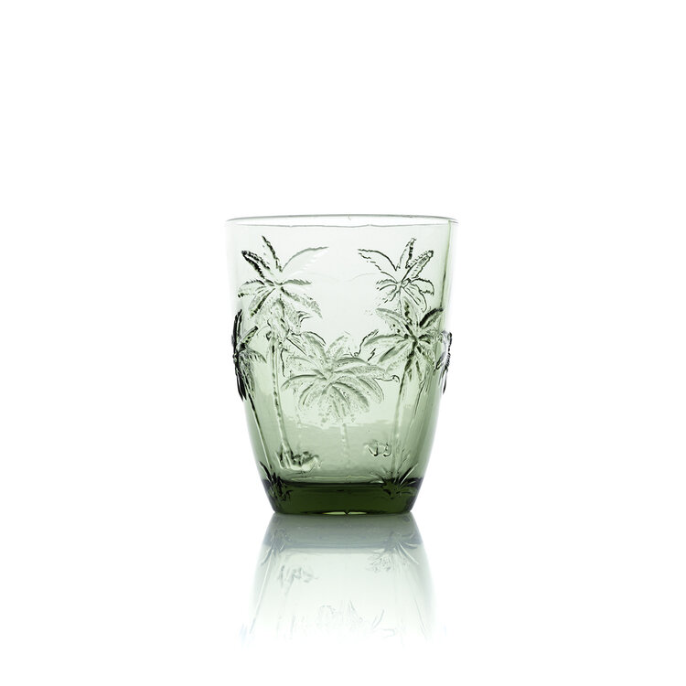 Bazar Bizar The Palm Breeze Water Glass - Green