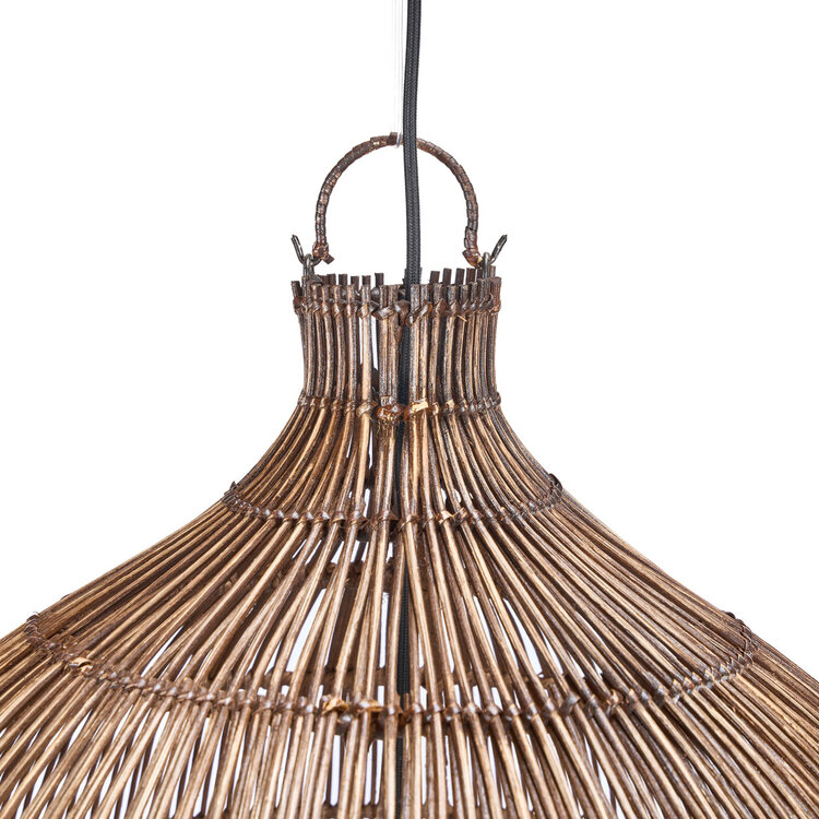 Bazar Bizar Le Luminaire Suspendu Woven Bell - Noyer Foncé - XL