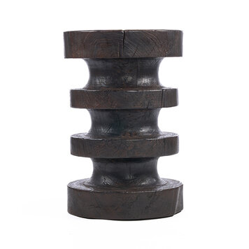 Bazar Bizar The Mocha Rings Side Table - Dark Walnut