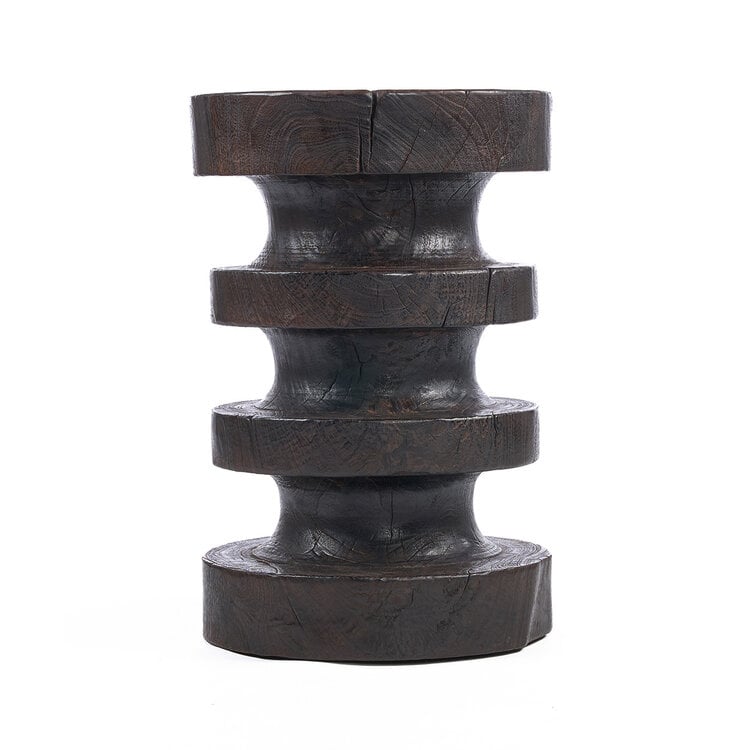 Bazar Bizar The Mocha Rings Side Table - Dark Walnut