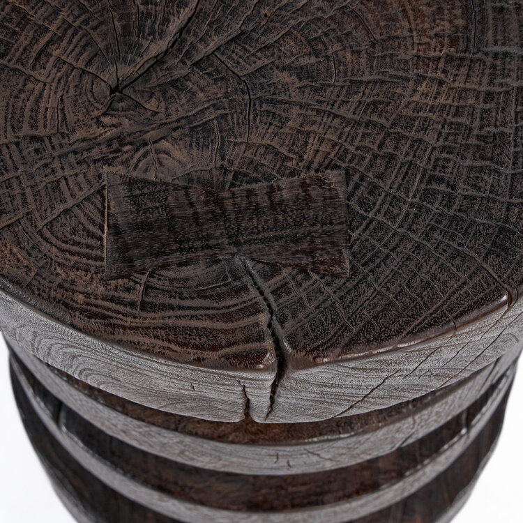 Bazar Bizar The Mocha Rings Side Table - Dark Walnut