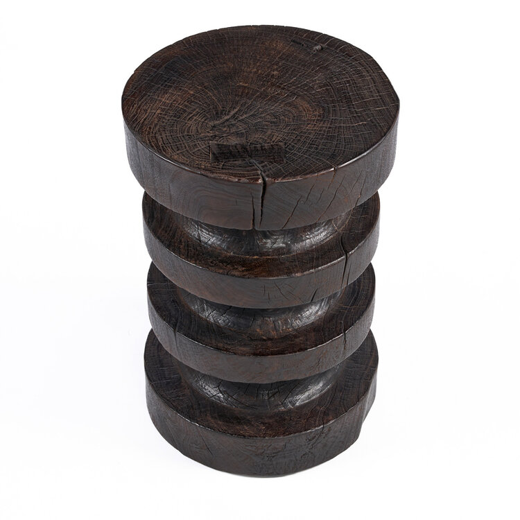 Bazar Bizar De Mocha Rings Bijzettafel - Donker Notenhout