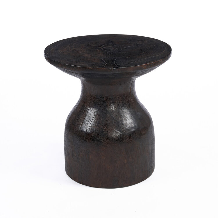 Bazar Bizar The Hourglass Side Table - Dark Walnut