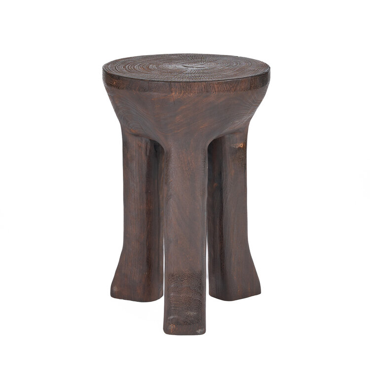 Bazar Bizar The Java Tripod Side Table - Dark Walnut