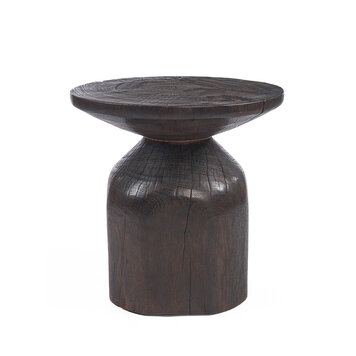 Bazar Bizar The Drumline Side Table - Dark Walnut