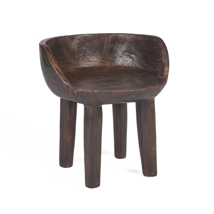 Bazar Bizar The Sit Happens Low Chair - Dark Walnut