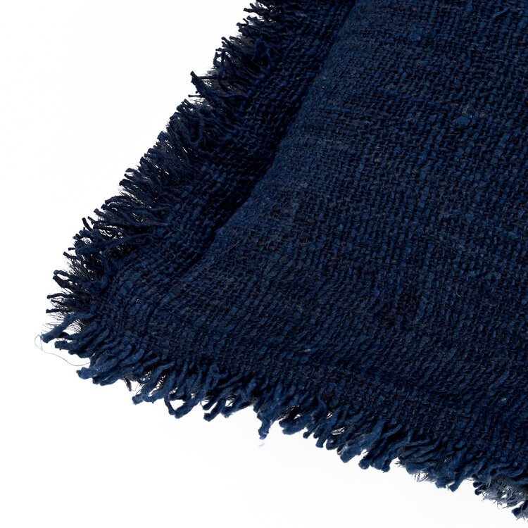 Bazar Bizar La Fodera Per Cuscino Azure Fringe - Blu Indiano - 30x50
