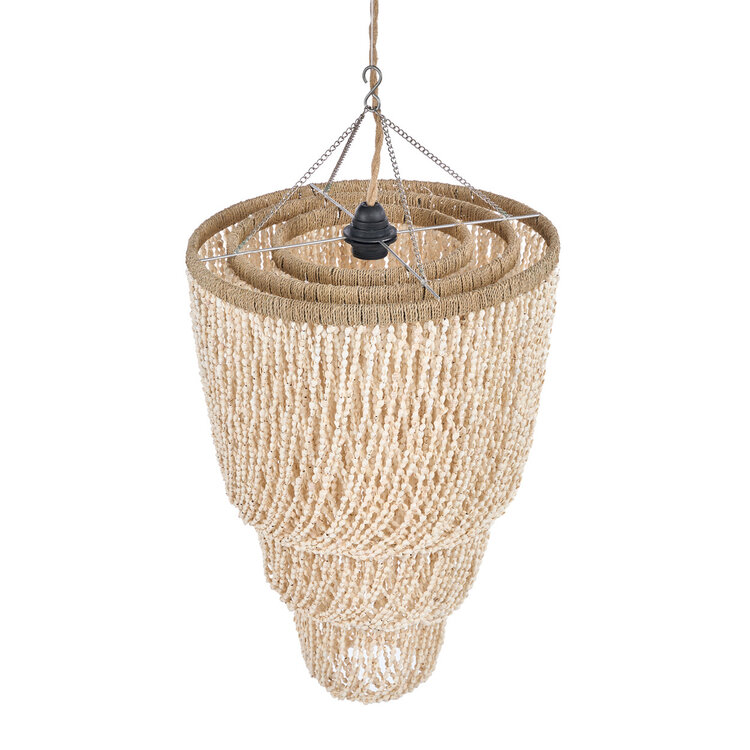 Bazar Bizar Il Lampadario Lagoon Con Conchiglie - Naturale - M
