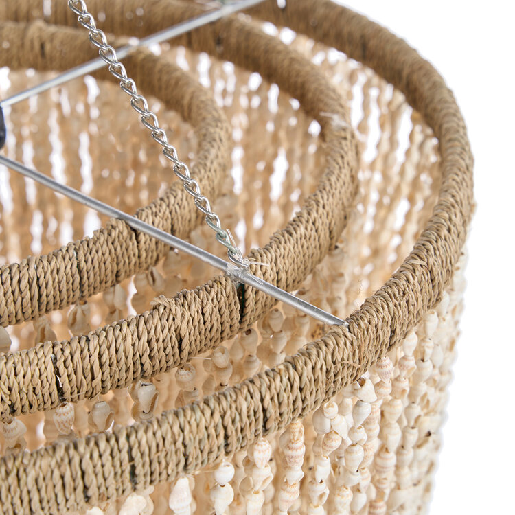 Bazar Bizar Il Lampadario Lagoon Con Conchiglie - Naturale - M