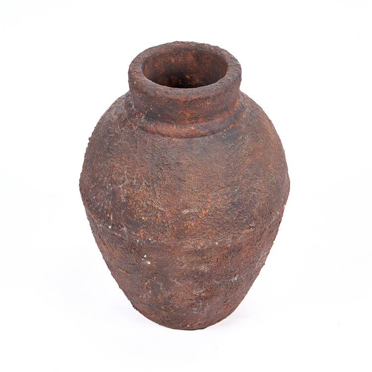 Bazar Bizar Die Amphora Rustica Vase - Burgunderrot - M