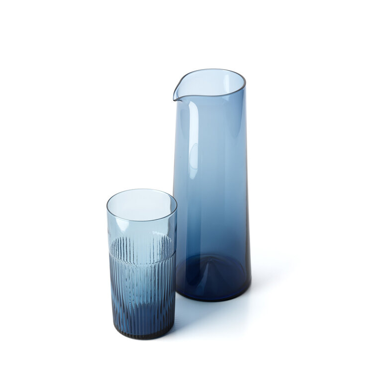 Bazar Bizar The Azure Rippled High Tumbler - Blue