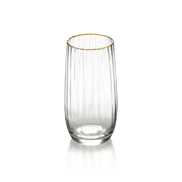 Bazar Bizar El Vaso Alto Golden Rim – Oro Natural