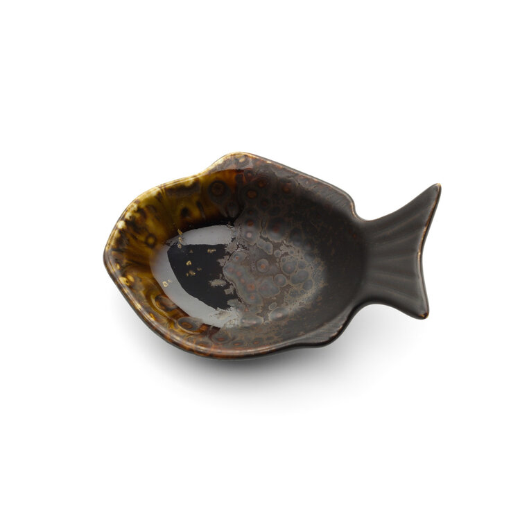 Bazar Bizar The Merapi Fish Shaped Bowl - Brown - S