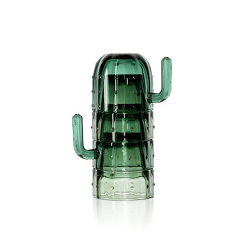 Bazar Bizar Les Verres Stack-a-Cactus - Vert - Set de 4