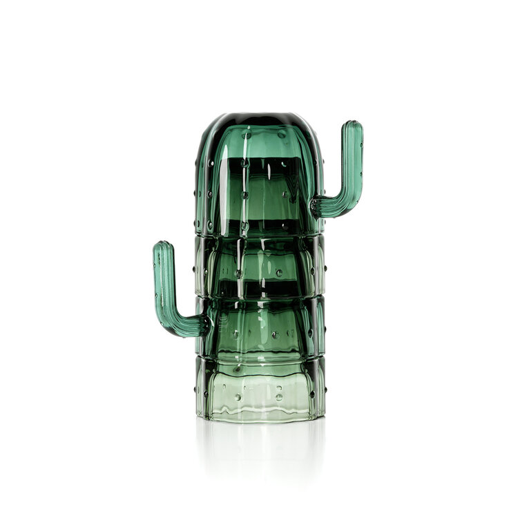 Bazar Bizar De Stack-a-Cactus Glazen - Groen - Set van 4