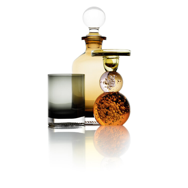 Bazar Bizar Die Dot Decanter Karaffe - Bernstein