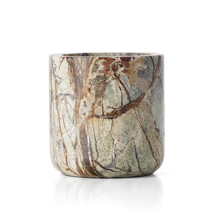 Bazar Bizar The Bidasar Marble Planter - Green