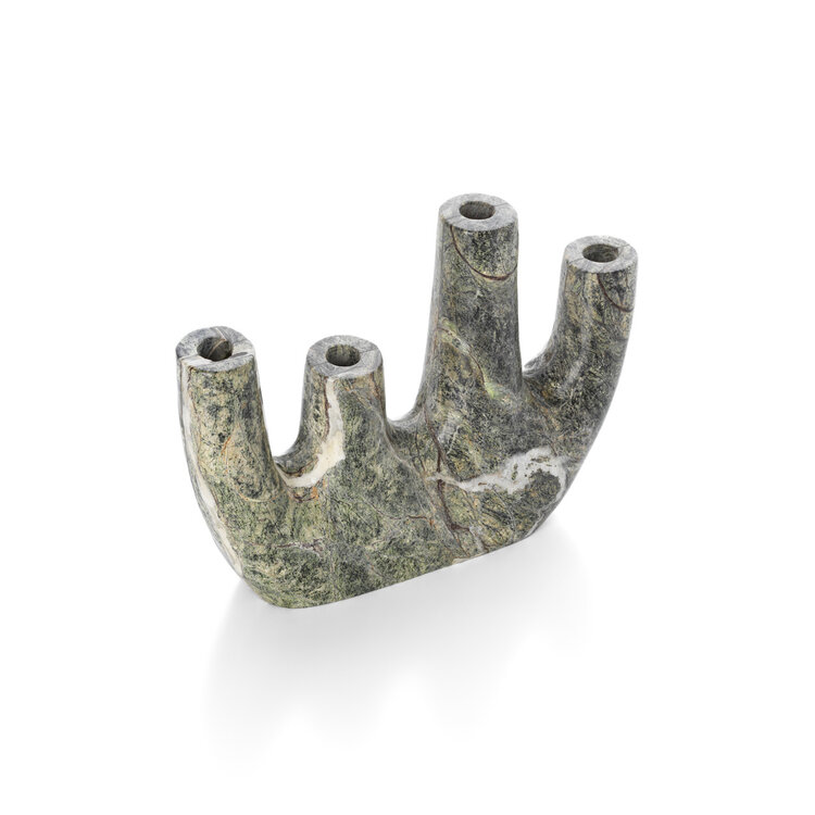 Bazar Bizar Die Bidasar Marmorvase - Grün - Hoch