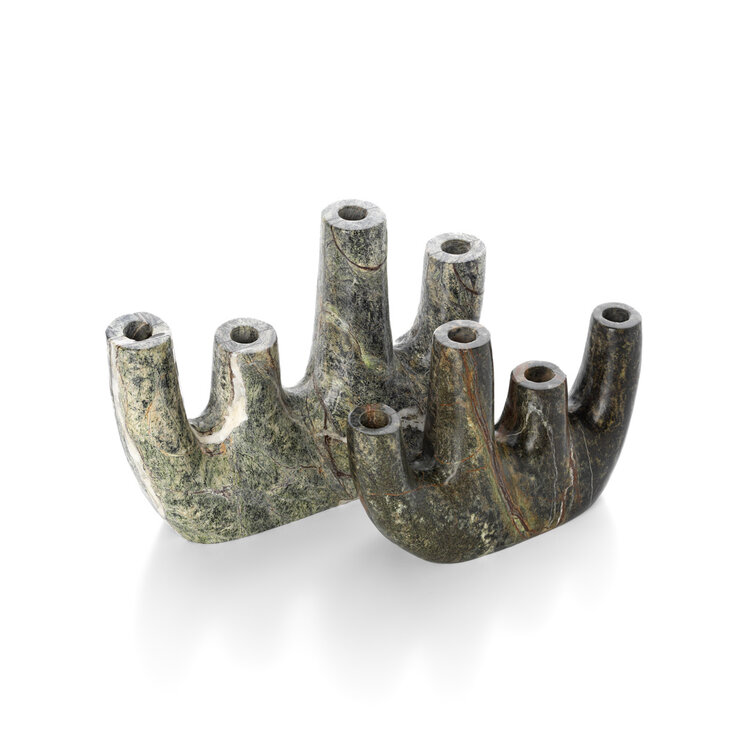 Bazar Bizar El Jarrón de Mármol Bidasar - Verde - Alto