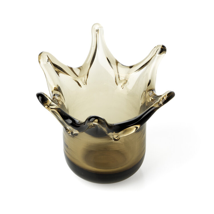 Bazar Bizar The Crown Candle Holder - Smoke