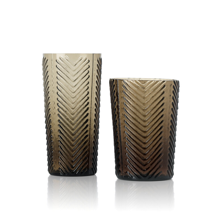 Bazar Bizar Le Verre Tumbler Herringbone - Fumé