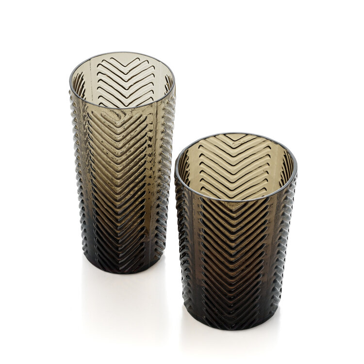 Bazar Bizar Le Verre Tumbler Herringbone - Fumé