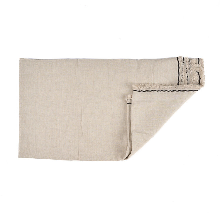 Bazar Bizar The Tuscany Tablecloth - Natural Black - 150x250