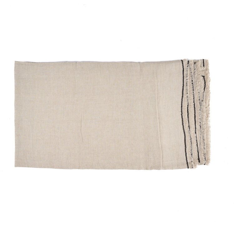 Bazar Bizar Het Tuscany Tafelkleed - Naturel Zwart - 150x250