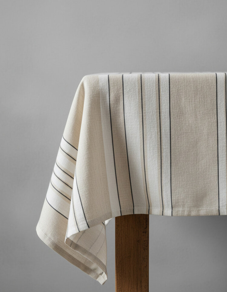 Bazar Bizar La Tovaglia Provence - Nero Bianco Naturale - 150x250