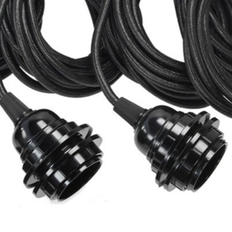 Bazar Bizar Montura Para Lámparas - Negro - 5 Accesorios