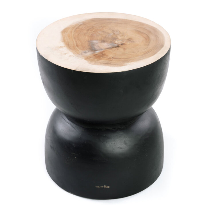 Bazar Bizar The Karbun Stool - Black Natural