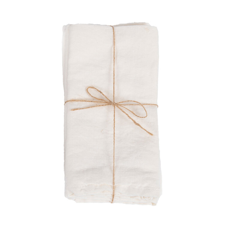 Bazar Bizar The Linen Napkin - White - Set of 4
