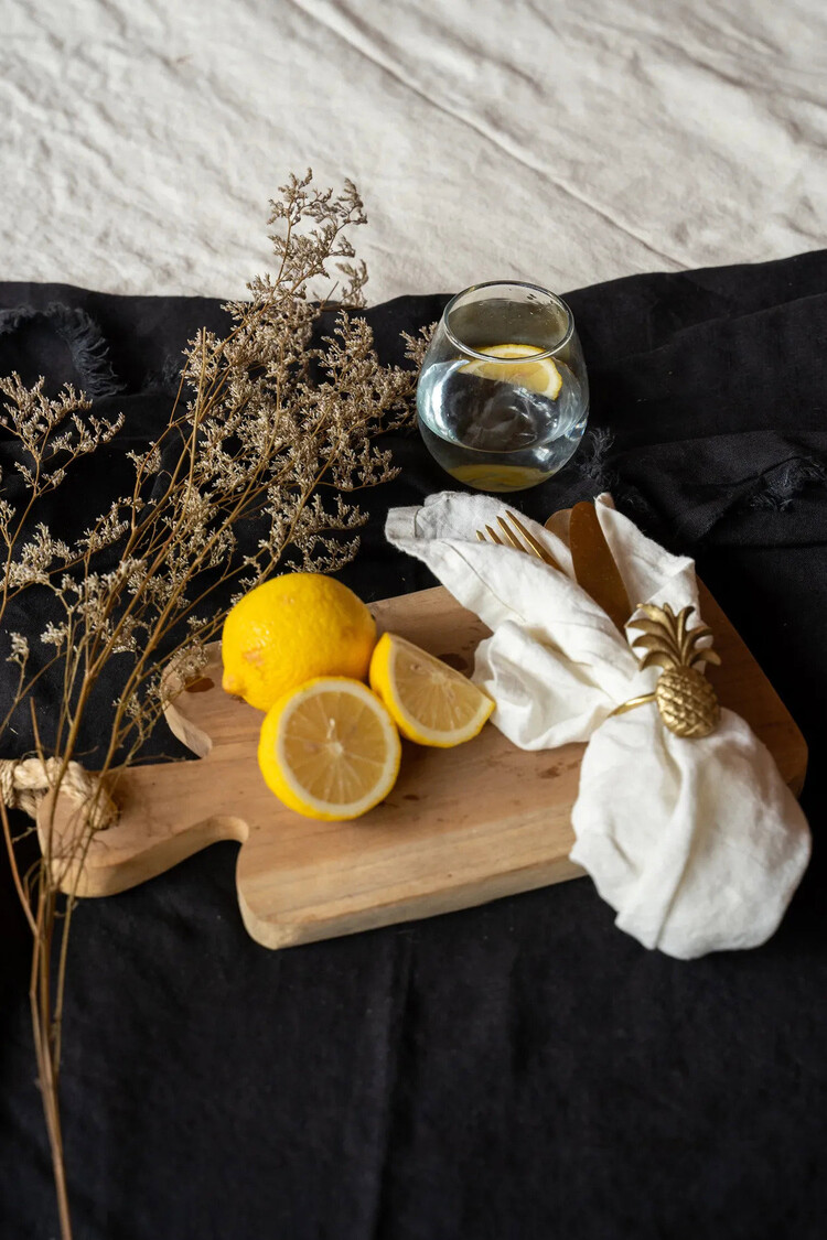 Bazar Bizar Die Leinenserviette - Weiß - 4er-Set