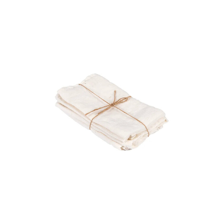 Bazar Bizar The Linen Napkin - White - Set of 4