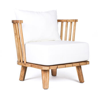 Bazar Bizar La Poltrona Singola Malawi - Bianco Naturale