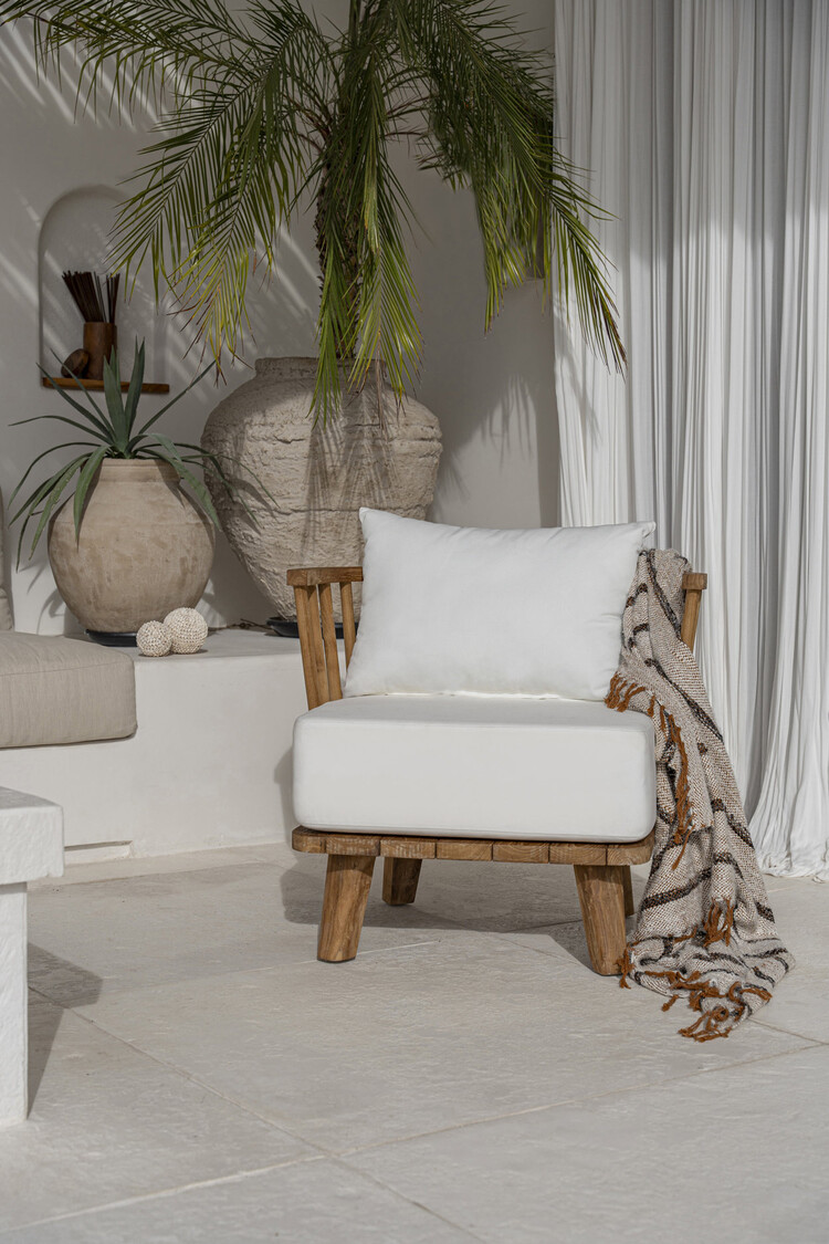 Bazar Bizar Le Fauteuil Une Place Malawi - Blanc Naturel