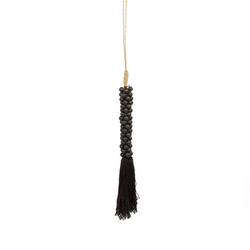 Bazar Bizar The Wooden Beads with Cotton Tassel - Black