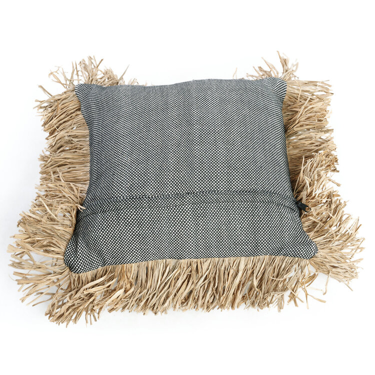 Bazar Bizar Housse De Coussin Cotton Bonita - Noir Naturel - 40x40