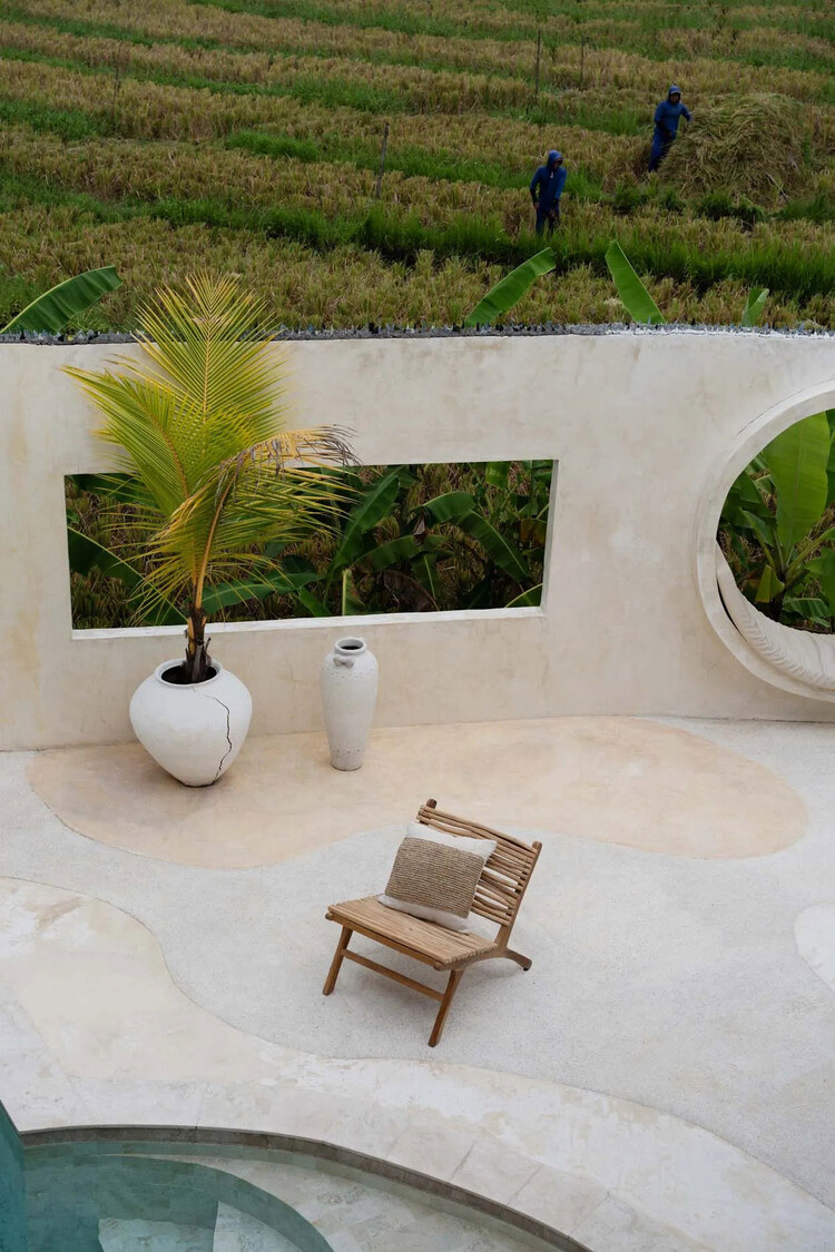 Bazar Bizar La Funda de Cojín Raffia Stamp - Natural