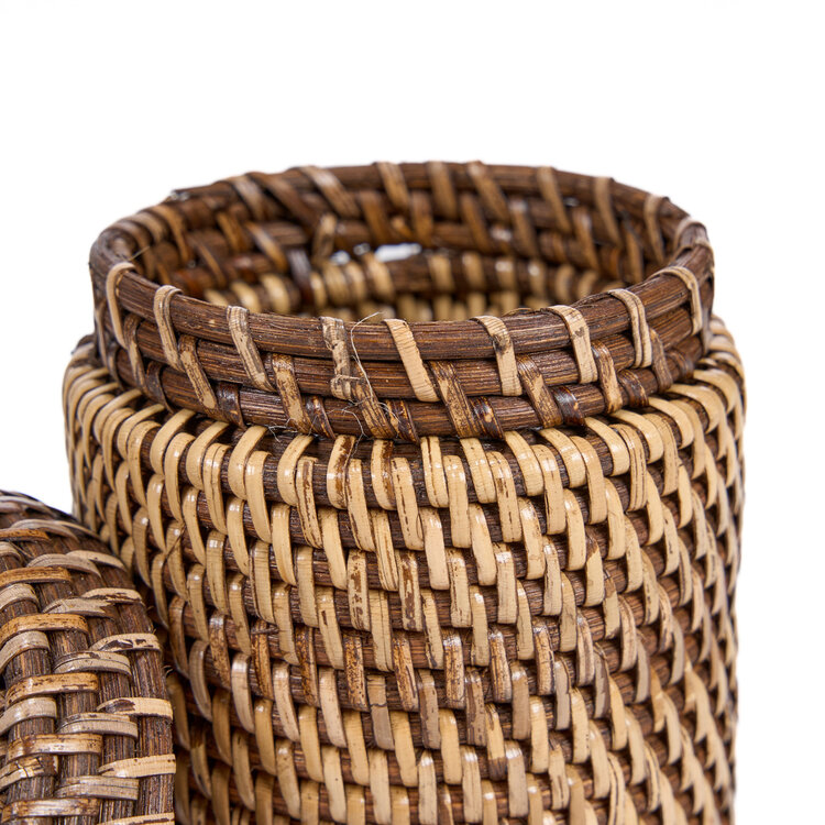 The Rattan Canister - Natural Brown