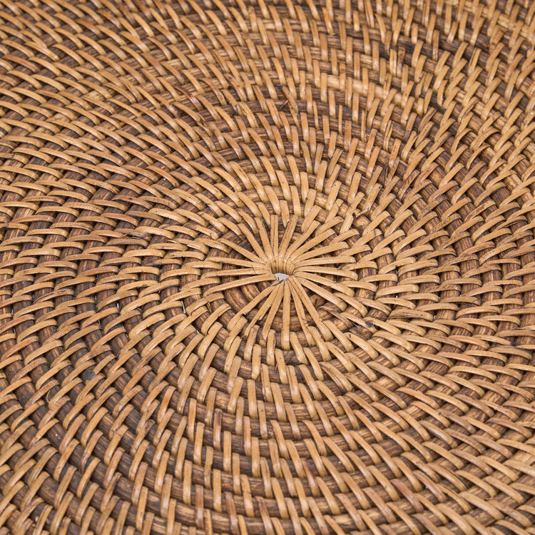 Bazar Bizar The Rattan Rise Tray - Natural Brown