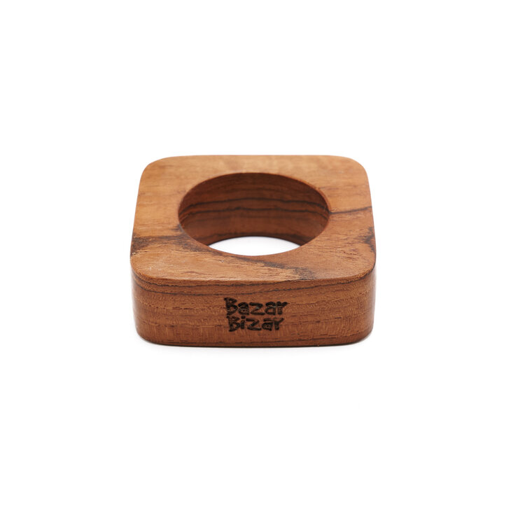 Bazar Bizar The Teak Root Napkin Rings