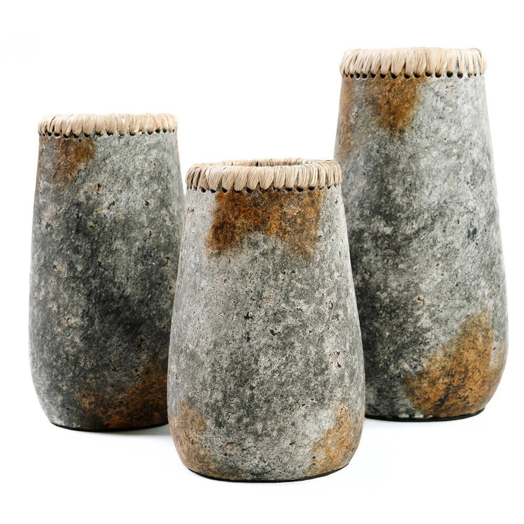 Bazar Bizar Die Sneaky Vase - Antik Grau - L