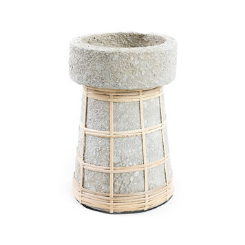 Bazar Bizar Le Bougeoir Serene - Béton Gris Naturel - L