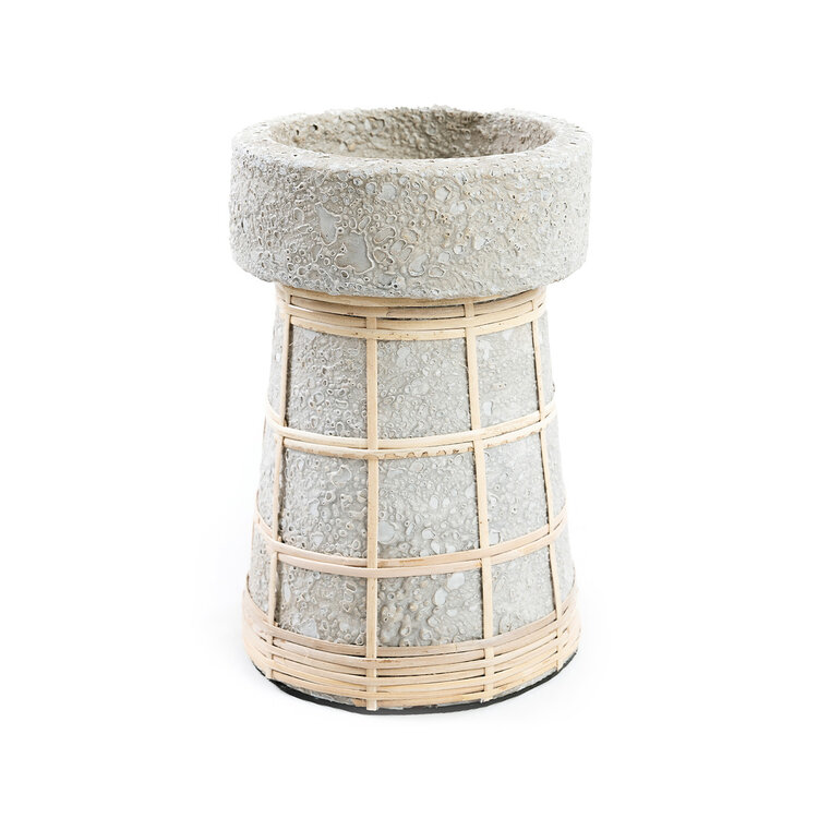 Bazar Bizar Le Bougeoir Serene - Béton Gris Naturel - L