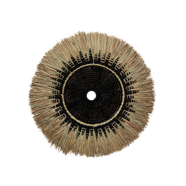 Bazar Bizar The Raffia Macramé Wall Deco - Black Natural